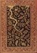 Machine Washable Persian Brown Traditional Rug, wshtr4624brn