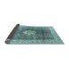 Sideview of Medallion Light Blue Traditional Rug, tr4625lblu