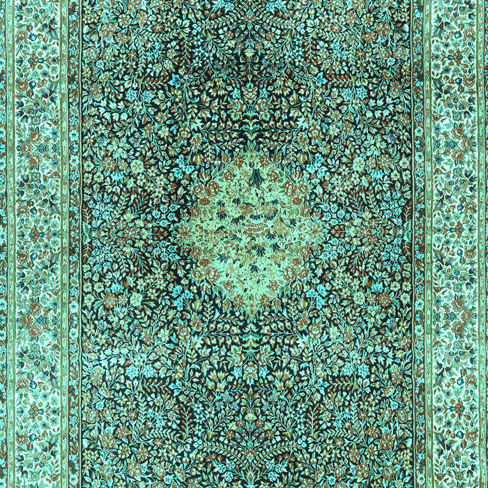 Medallion Turquoise Traditional Rug, tr4625turq