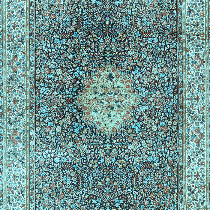 Medallion Light Blue Traditional Rug, tr4625lblu