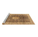 Sideview of Machine Washable Medallion Brown Traditional Rug, wshtr4625brn