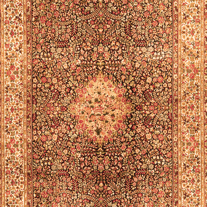 Medallion Orange Traditional Rug, tr4625org