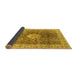 Sideview of Medallion Yellow Traditional Rug, tr4625yw