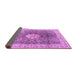 Sideview of Medallion Purple Traditional Rug, tr4625pur