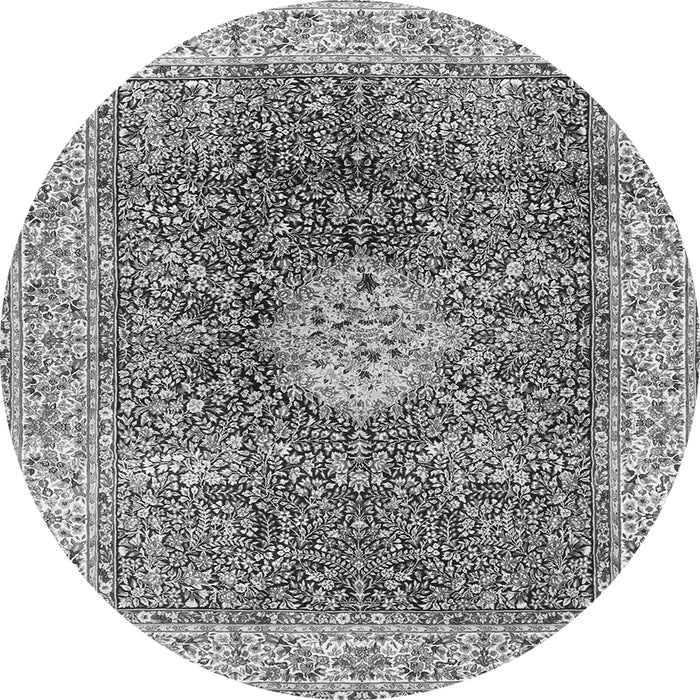 Square Medallion Gray Traditional Rug, tr4625gry