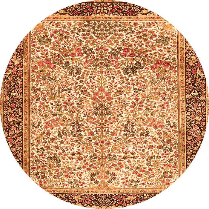Machine Washable Persian Orange Traditional Area Rugs, wshtr4626org