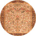 Machine Washable Persian Orange Traditional Area Rugs, wshtr4626org