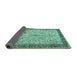 Sideview of Persian Turquoise Traditional Rug, tr4626turq