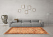 Machine Washable Persian Orange Traditional Area Rugs in a Living Room, wshtr4626org