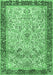 Machine Washable Persian Emerald Green Traditional Area Rugs, wshtr4626emgrn