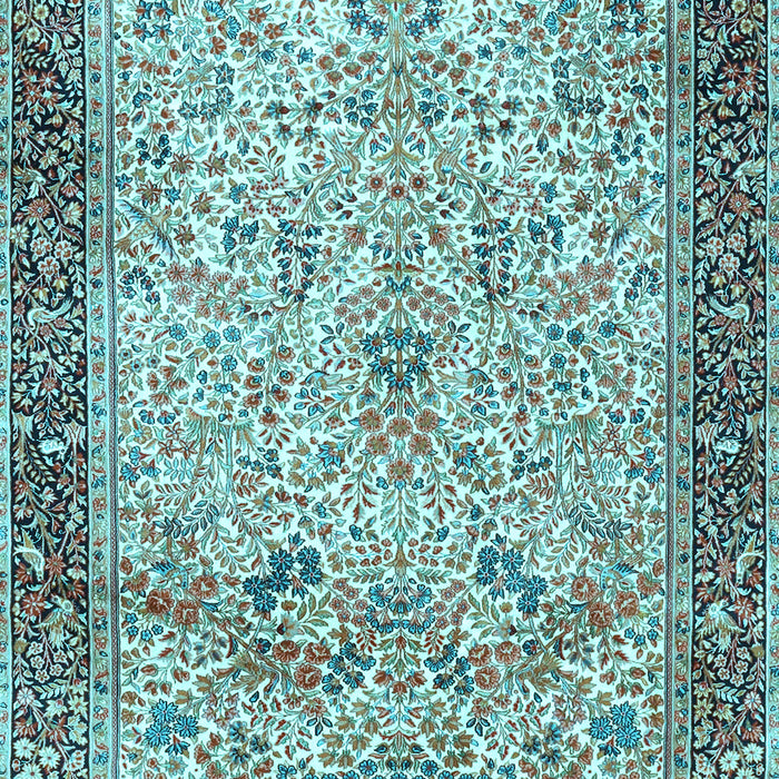 Machine Washable Persian Light Blue Traditional Rug, wshtr4626lblu