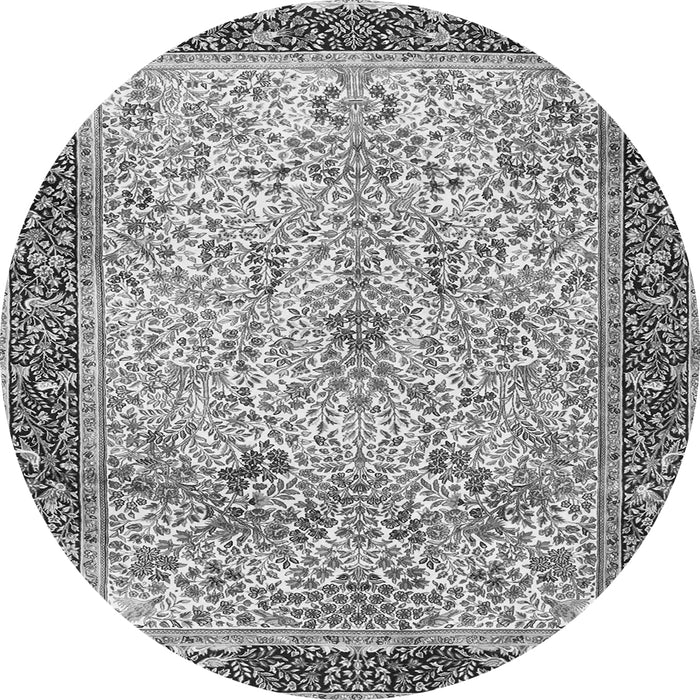 Machine Washable Persian Gray Traditional Rug, wshtr4626gry