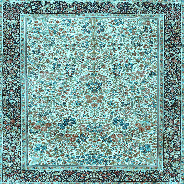 Square Machine Washable Persian Light Blue Traditional Rug, wshtr4626lblu