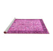 Sideview of Machine Washable Persian Pink Traditional Rug, wshtr4626pnk