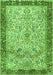 Serging Thickness of Machine Washable Persian Green Traditional Area Rugs, wshtr4626grn