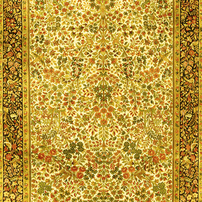 Machine Washable Persian Yellow Traditional Rug, wshtr4626yw