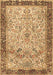 Machine Washable Persian Brown Traditional Rug, wshtr4626brn