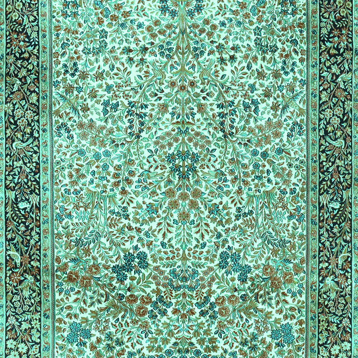 Machine Washable Persian Turquoise Traditional Area Rugs, wshtr4626turq