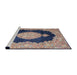 Sideview of Machine Washable Traditional Tan Brown Rug, wshtr4627