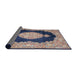 Sideview of Traditional Tan Brown Medallion Rug, tr4627