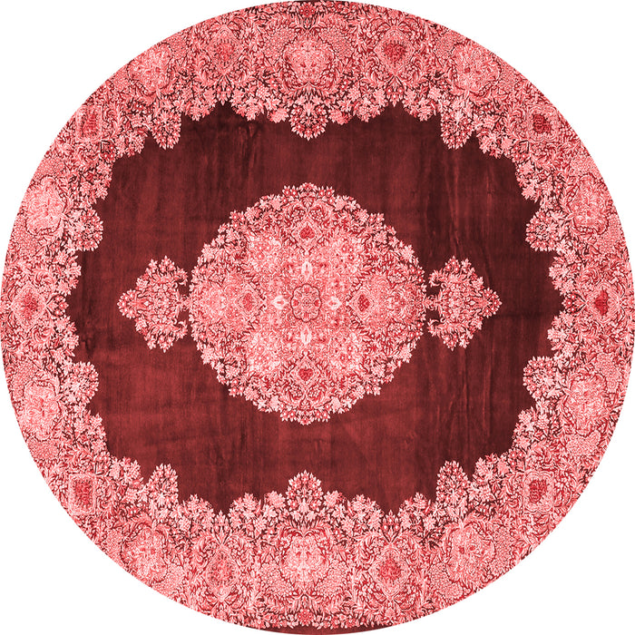 Machine Washable Medallion Red Traditional Rug, wshtr4627red
