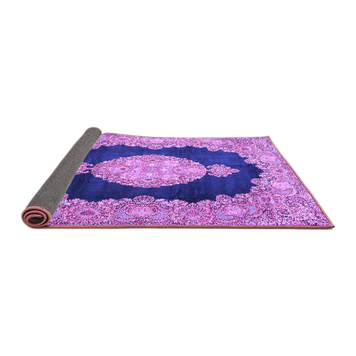 Sideview of Medallion Purple Traditional Rug, tr4627pur