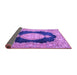 Sideview of Medallion Purple Traditional Rug, tr4627pur