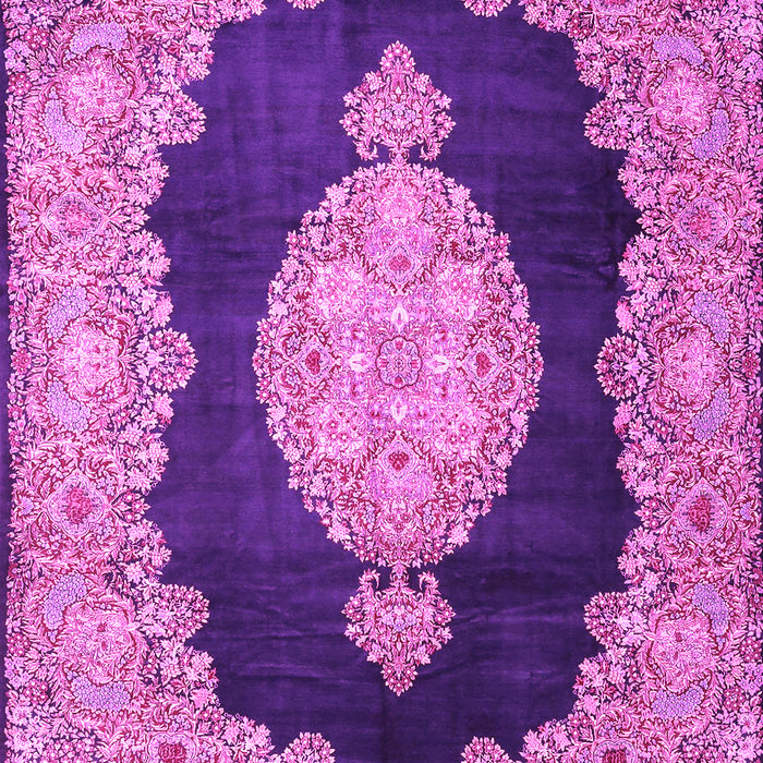 Machine Washable Medallion Pink Traditional Rug, wshtr4627pnk