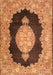 Medallion Orange Traditional Rug, tr4627org