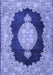 Medallion Blue Traditional Rug, tr4627blu