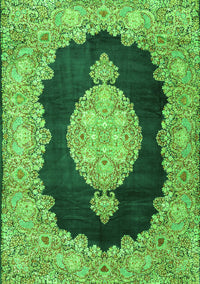 Medallion Green Traditional Rug, tr4627grn