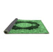 Sideview of Medallion Emerald Green Traditional Rug, tr4627emgrn