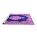 Sideview of Machine Washable Medallion Purple Traditional Area Rugs, wshtr4627pur