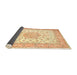 Sideview of Traditional Sun Yellow Medallion Rug, tr4628