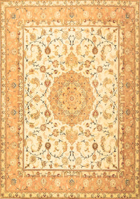 Medallion Brown Traditional Rug, tr4628brn