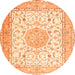 Square Medallion Orange Traditional Rug, tr4628org