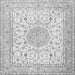 Serging Thickness of Medallion Gray Traditional Rug, tr4628gry