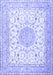 Medallion Blue Traditional Rug, tr4628blu