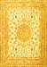 Medallion Yellow Traditional Rug, tr4628yw