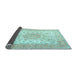 Sideview of Medallion Light Blue Traditional Rug, tr4628lblu