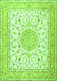 Medallion Green Traditional Rug, tr4628grn