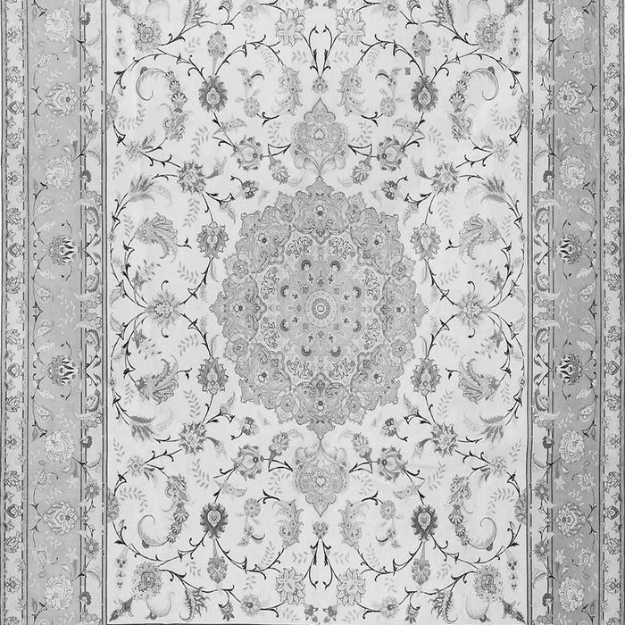 Serging Thickness of Machine Washable Medallion Gray Traditional Rug, wshtr4628gry