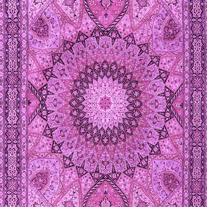 Machine Washable Medallion Purple Traditional Area Rugs, wshtr4629pur