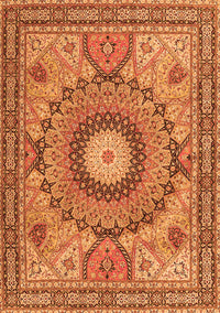 Medallion Orange Traditional Rug, tr4629org