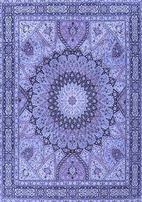 Medallion Blue Traditional Rug, tr4629blu