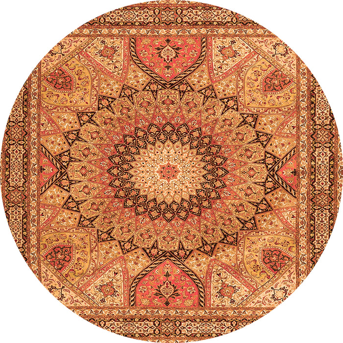 Square Medallion Orange Traditional Rug, tr4629org