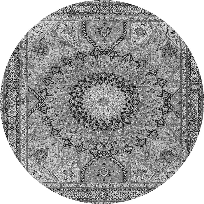 Square Medallion Gray Traditional Rug, tr4629gry