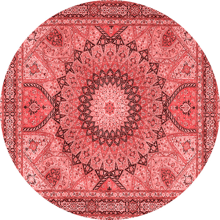 Machine Washable Medallion Red Traditional Rug, wshtr4629red