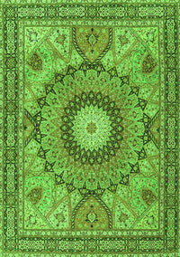 Medallion Green Traditional Rug, tr4629grn