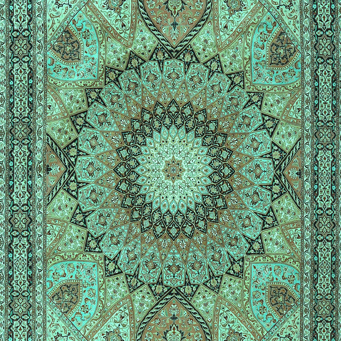 Medallion Turquoise Traditional Rug, tr4629turq